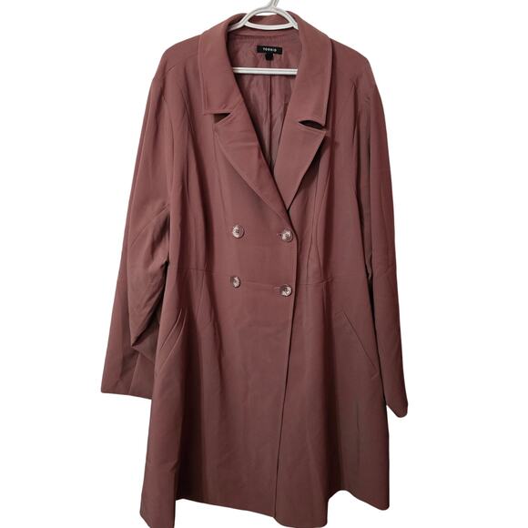 Torrid Twill A-Line Trench Coach in 6X Walnut - Picture 6 of 6